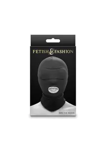 Maszk Fetish & fashion - mouth hood - black - alternate package szájnyílással