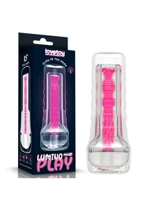 Fluoreszkáló vagina maszturbátor 8.5 lumino play rózsaszín ragyogás 21,5 cm
