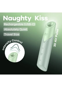 Léghullámos csikló vibrátor Naughty Kiss