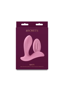 Távirányítós viselhető vibrátor - Secrets Rain coral