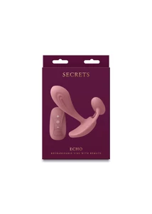 G-pont és csiklóizgató vibrátor Secrets Echo dusty rose