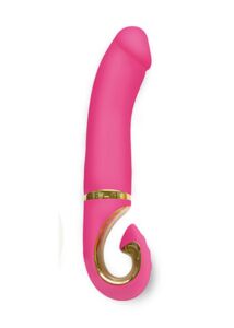 Vibrátor gpont és csiklóizgatással Gjay világító rózsaszín vibri 22 cm