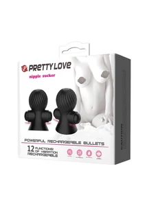 Vibrációs bimbószívó Pretty Love Nipple sucker black