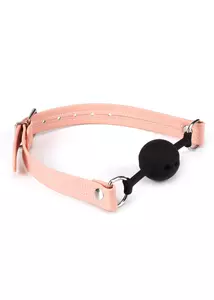 Rózsaszín pántos szilikon szájpecek Pink organosilicon ball gag