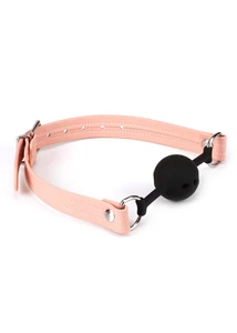 Rózsaszín pántos szilikon szájpecek Pink organosilicon ball gag
