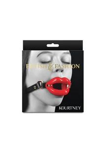 Száj formájú szilikon szájpecek - Fetish & Fashion Kourtney red