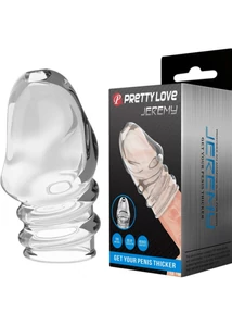 Átlátszó péniszvastagító makkra Pretty Love Penis Sleeve Jeremy