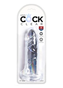King Cock színtelen dildó 15 cm