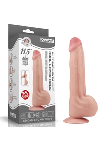 Valósághű kétrétegű dildó 29 cm king sized sliding skin dual layer dong