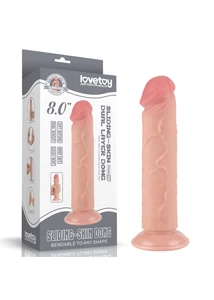 Csúszóbőrös dupla rétegű realisztikus dildó 20 cm világos - 8'' Sliding Skin Dual Layer Dong Flesh II