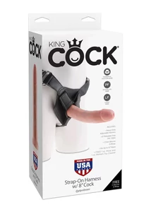 Realisztikus dildó hámmal 20,3 cm Strap on harness with 8" cock light