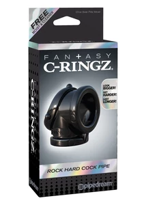 Pénisz- és heregyűrű Rock hard cock pipe black
