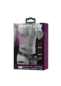 Vibrátoros üreges felcsatolható dildó 18 cm Pretty Love Myron 