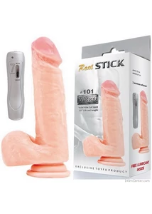 Realisztikus vibrátor, letapasztható távirányítós dildó 19 cm