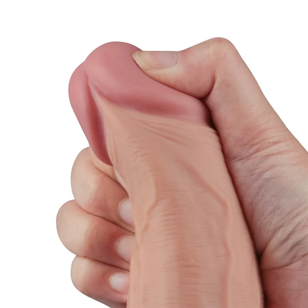 Realisztikus vibrátor 25 cm Real softee rechargeable vibrating dildo (testszínű)
