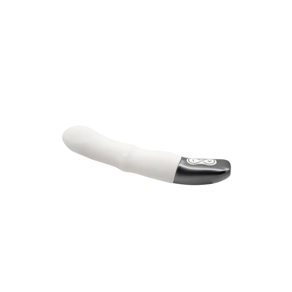 G-pontos vibrátor Titanz 7" silicone rechargeable vibrator in ivory white
