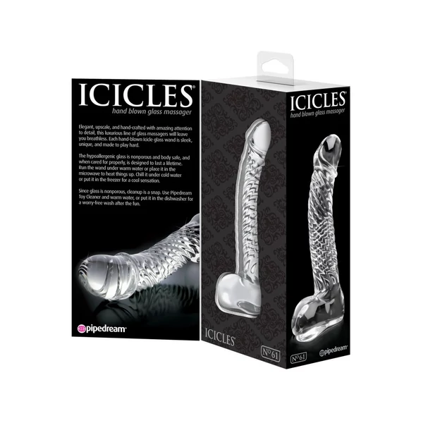 Icicles üvegdildó herékkel No. 61 clear