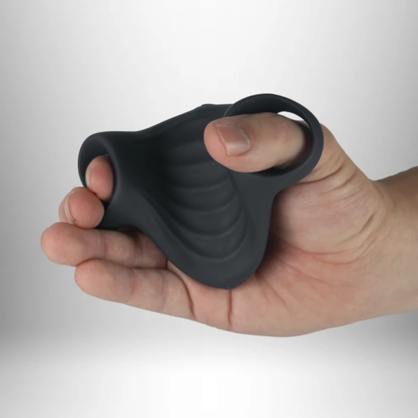 Ujjra húzható vibrációs maszturbátor férfiaknak Palm - Black