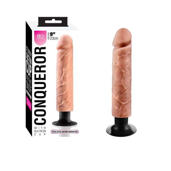 Tapadókorongos vibri Conqueror multi-speed vibrátor 23 cm