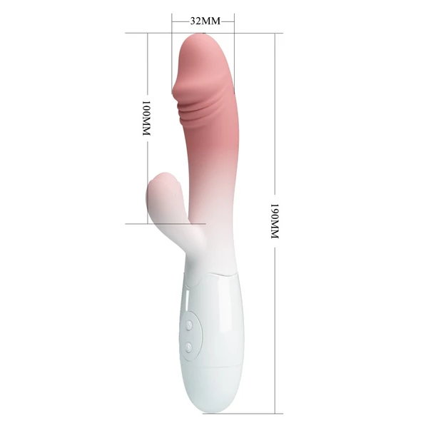 Csiklókaros vibrátor Pretty Love Snappy fehér és rózsaszínben