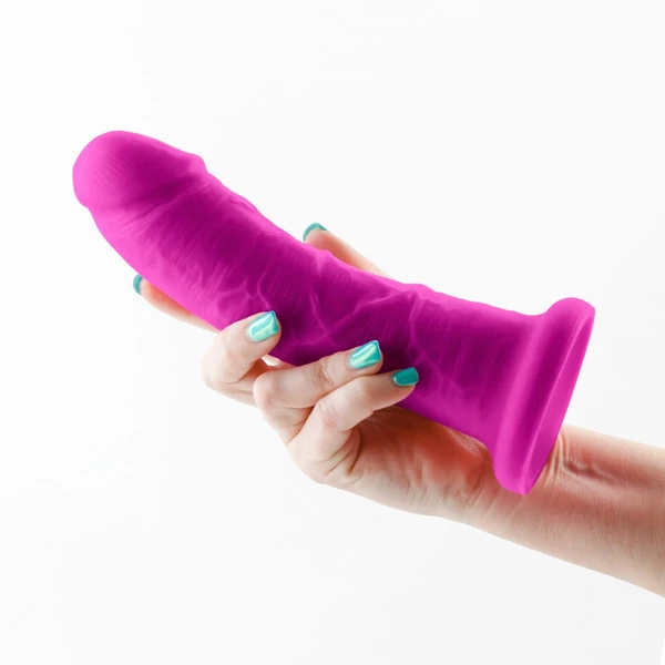Dildó tapadókoronggal 21 cm Colours dual density 7" girth lila