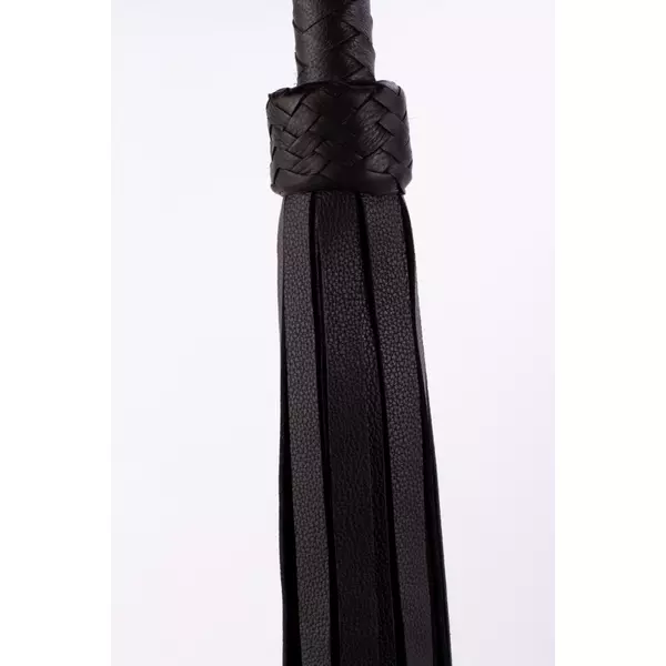 Bőr korbács Softy handle calf leather tails fekete