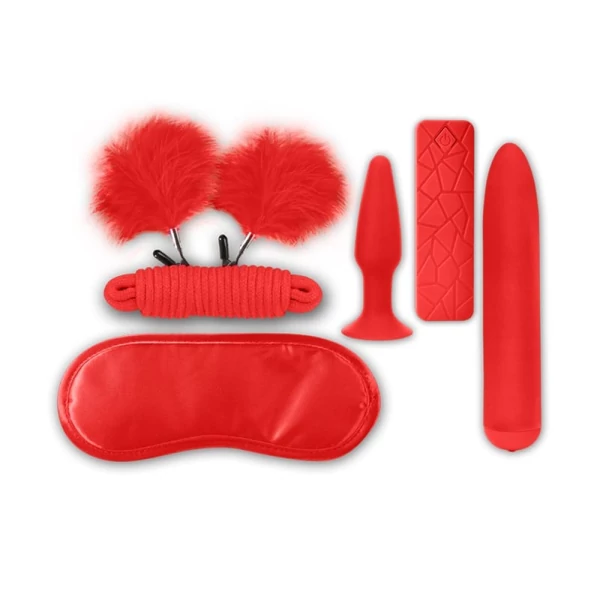 Piros 7 darabos szexkészlet The mean couple romance red
