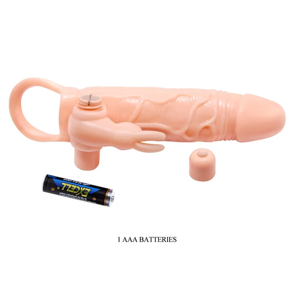 Péniszhosszabbító vibrátoros Pretty love brave man vibrating penis sleeve
