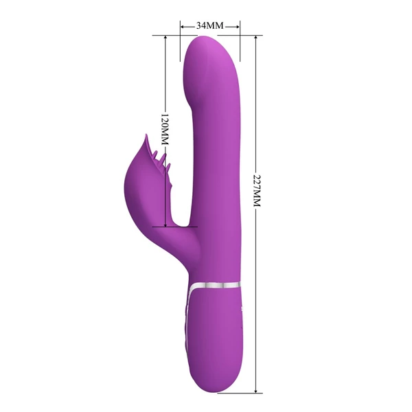 Masszírozógyöngyös csiklókaros vibrátor lila - Pretty Love Falin twinkled tenderness purple II