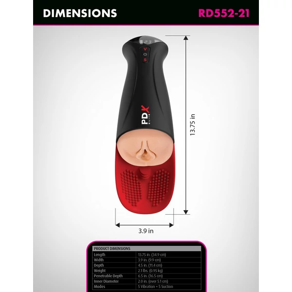 Szívó és vibráló vagina maszturbátor Fuck-o-matic pro XL - light
