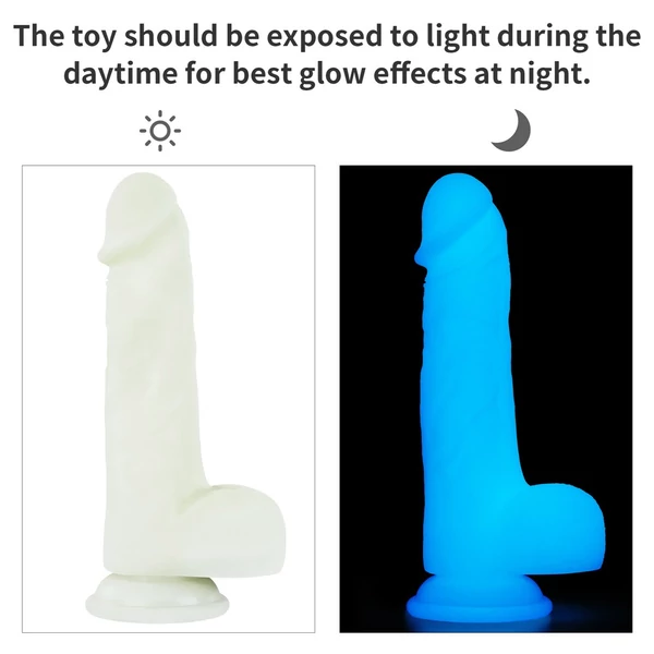 Szilikon műpénisz 8.0'' lumino play silicone dildó