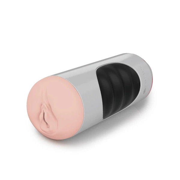 Maszturbátor vibrációs vagina Mega grip vibrating stroker pussy  white/black/light
