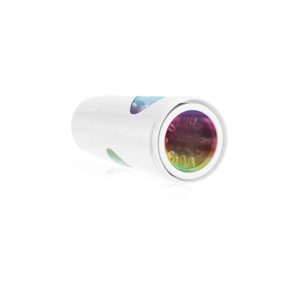 Maszturbátor forgómozgással Rechargeable roto-bator pussy  white/clear/multi