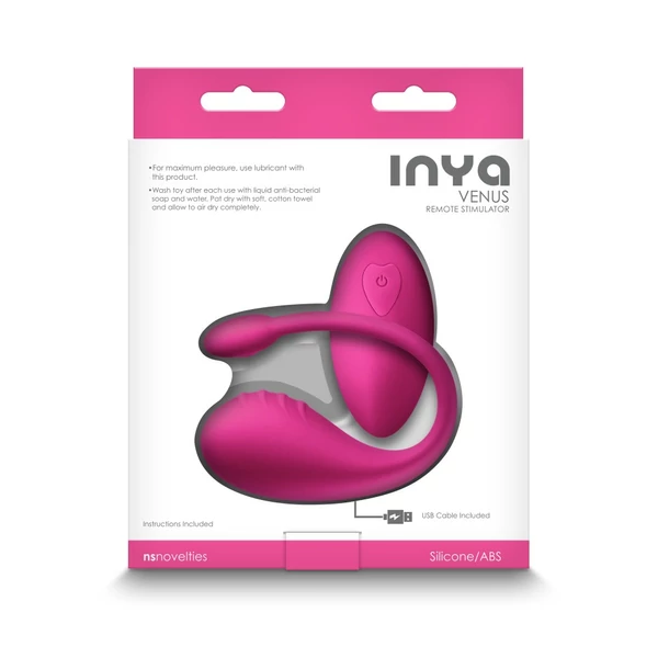 Hüvely és csiklóizgató vibrátor Inya venus - pink