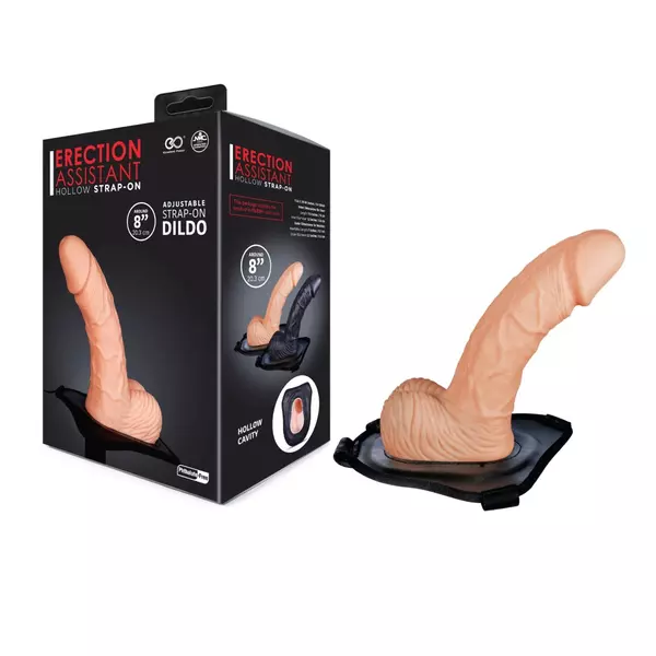 Üreges felcsatolható dildó - Erection assistant hollow strap-on 20 cm