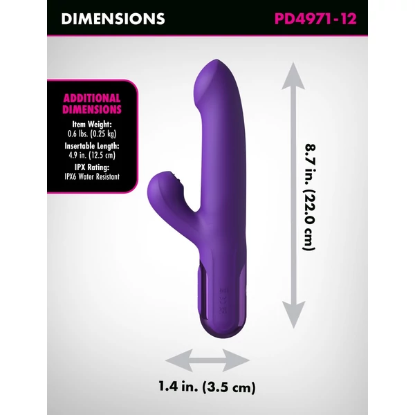 Lökő vibrátor nyelves csiklóizgatóval - Fantasy For Her Super Sonix Thruster purple