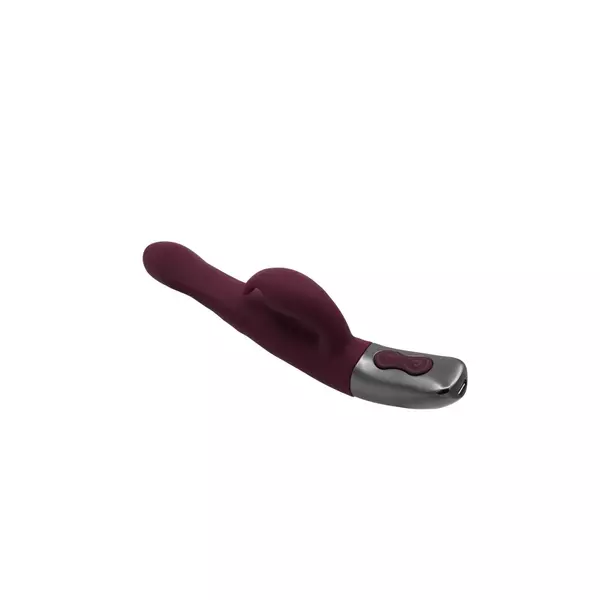 Csiklókaros G-pont vibrátor Titanz 8.5" silicone rechargeable vibrator in rubine red