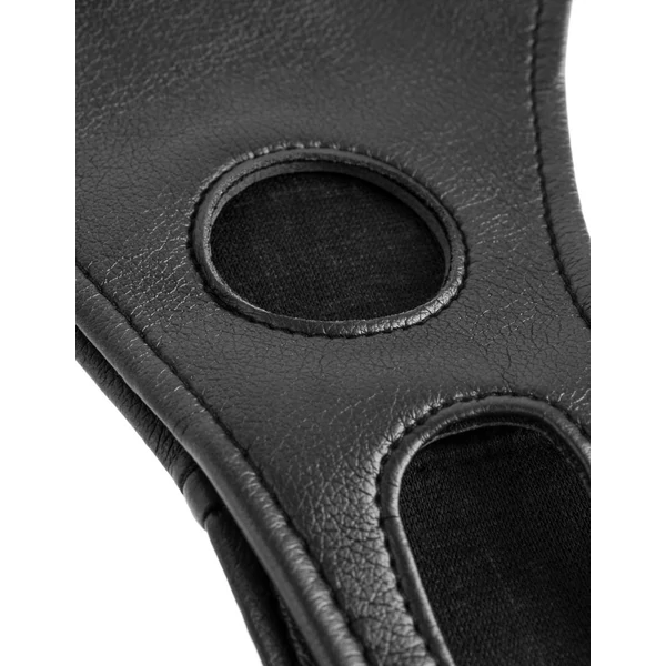 Heveder felköthető dildóhoz Crotchless harness  black
