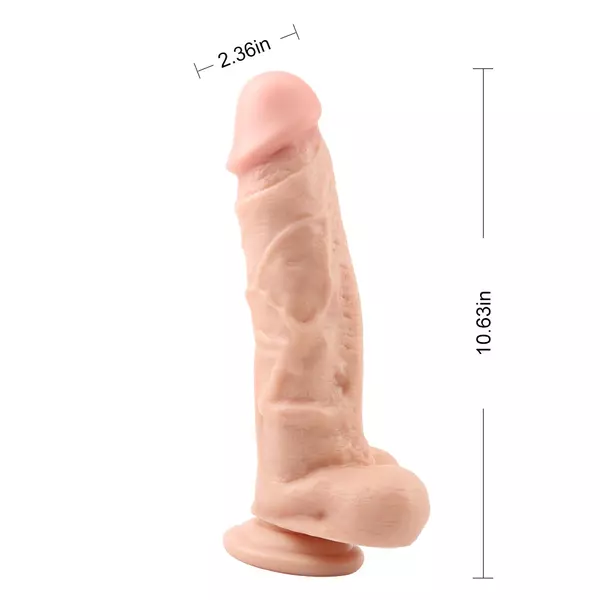 Letapasztható dildó Decovan brown 10.4" dildo