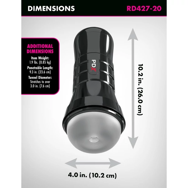 Önsíkosító ánusz maszturbátor - PDX Extreme Wet Stroker Super Slide & Glide xxl frosted