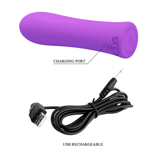Mini vibrátor, tölthető Pretty love alfreda purple ii