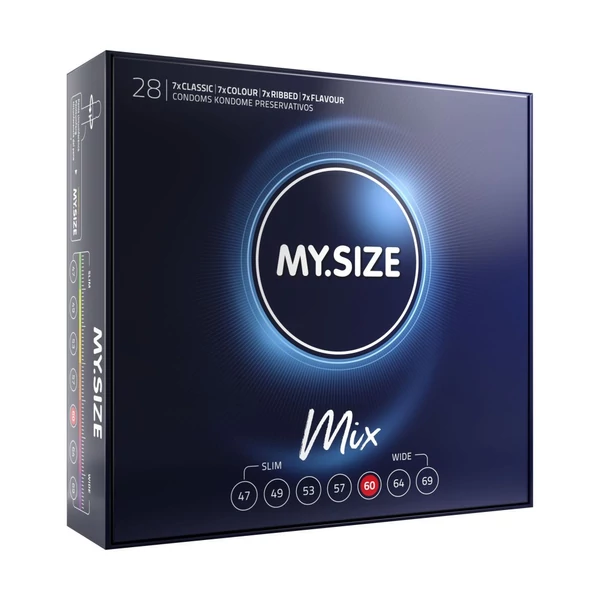 Méretes óvszer készlet My size mix condoms 60 mm (28 db) több ízben