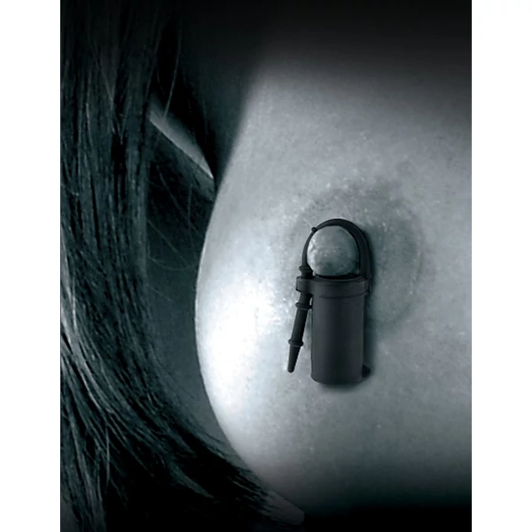 Vibráló mellbimbócsipesz Vibrating silicone nipple teazers black