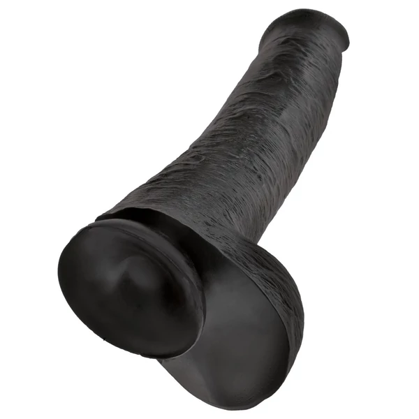 Fekete herés óriás dildó 38 cm - 15" cock with balls