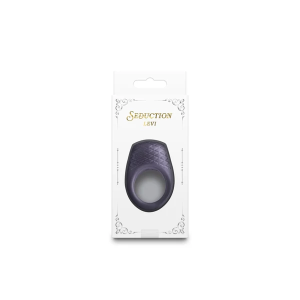 Péniszgyűrű Seduction - levi - metallic gray vibrátoros