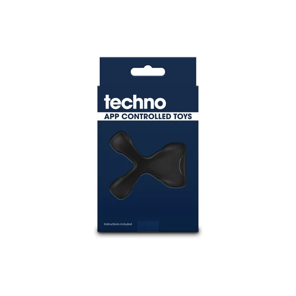 Péniszgyűrű applikációval is vezérelhető Techno - strobe - black