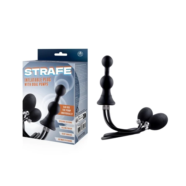 Análdugó kétgömbös pumpálható Strafe inflatable plug with dual pumps