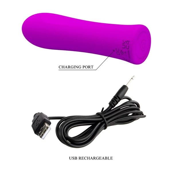 Mini vibrátor, tölthető Pretty love alfreda purple i