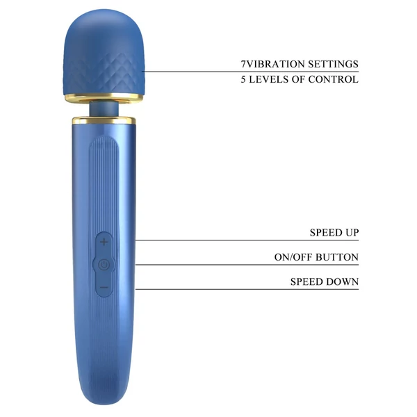 Masszírozó tölthető Pretty love colorful massager blue