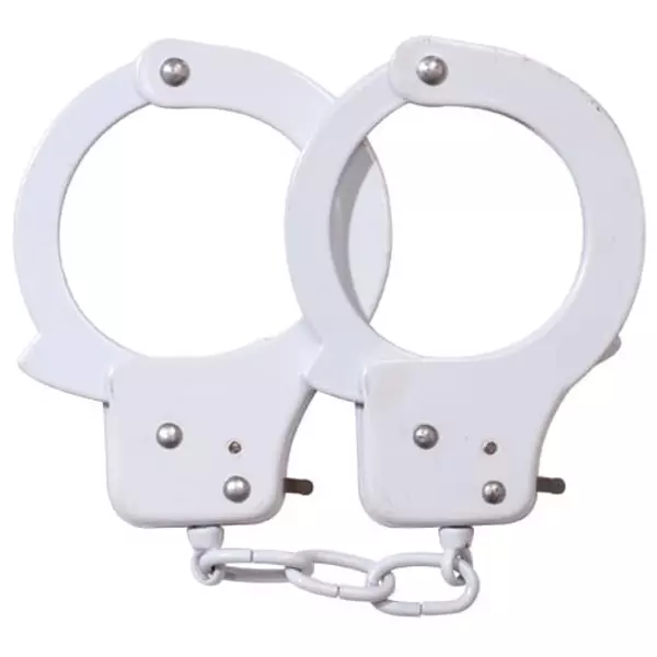 Fehér fém bilincs Sex extra - metal cuffs white